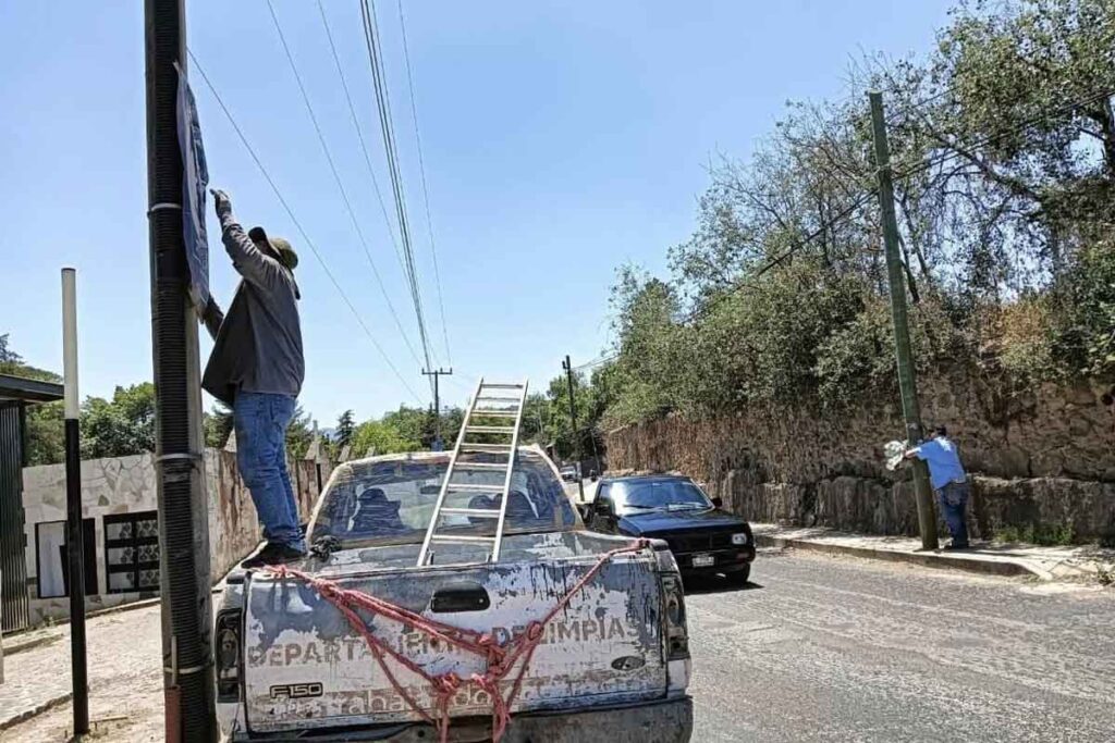 En Huasca se realizó limpieza general y mantenimiento a jardines