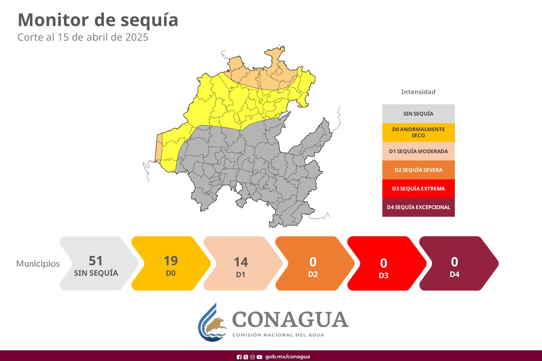 La sequía afecta ya a 14 municipios con niveles moderados en Hidalgo