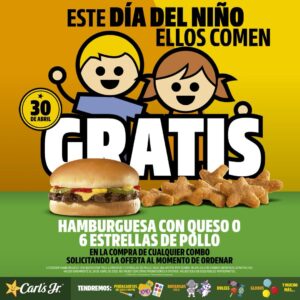 En todas las sucursales de Carl’s Jr. Hidalgo, habrá pintacaritas y personajes para convivir con los niños