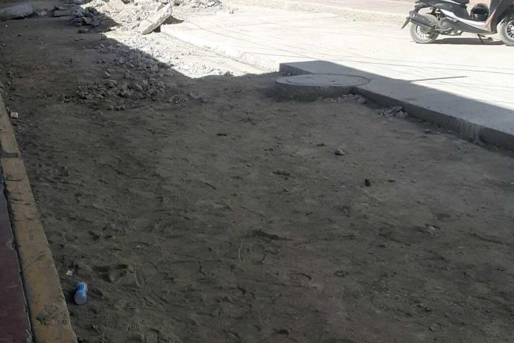 El concreto hidráulico en la calle San Antonio debía ser de 15 centímetros; solo tiene 10 centímetros