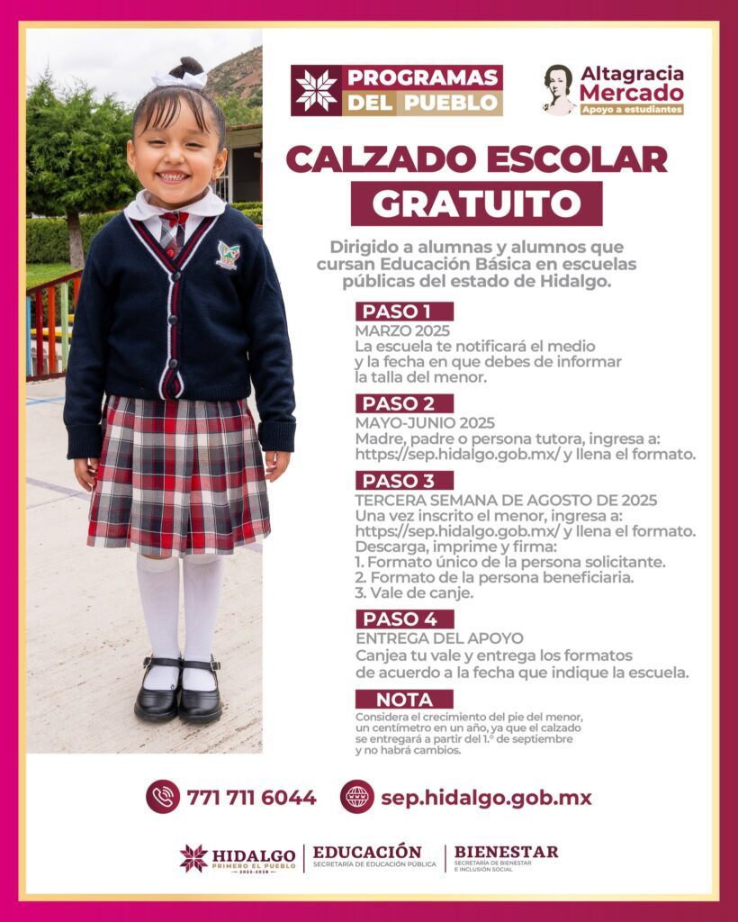 El programa de zapatos escolares iniciará su entrega en septiembre de 2025