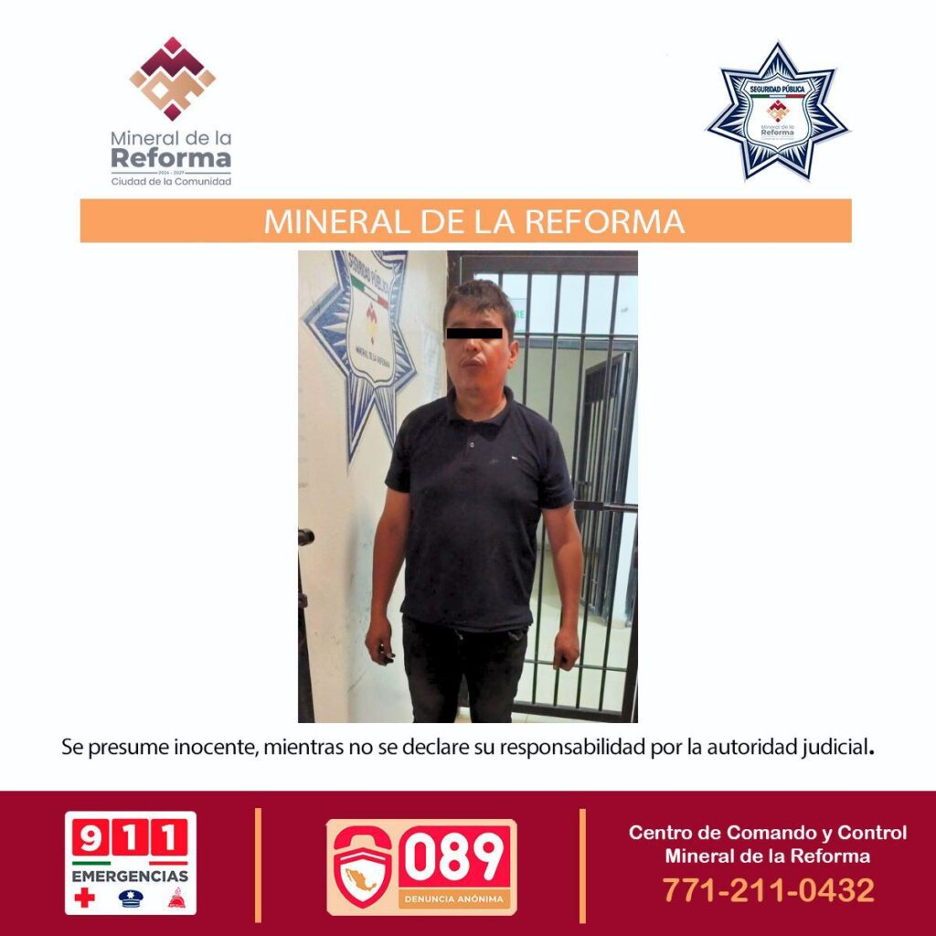 La Policía Municipal de Mineral de la Reforma actúa rápidamente en caso de violencia familiar