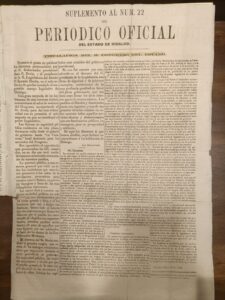 El 16 de mayo de 1869 se instaló el primer Congreso del Estado Libre y Soberano de Hidalgo