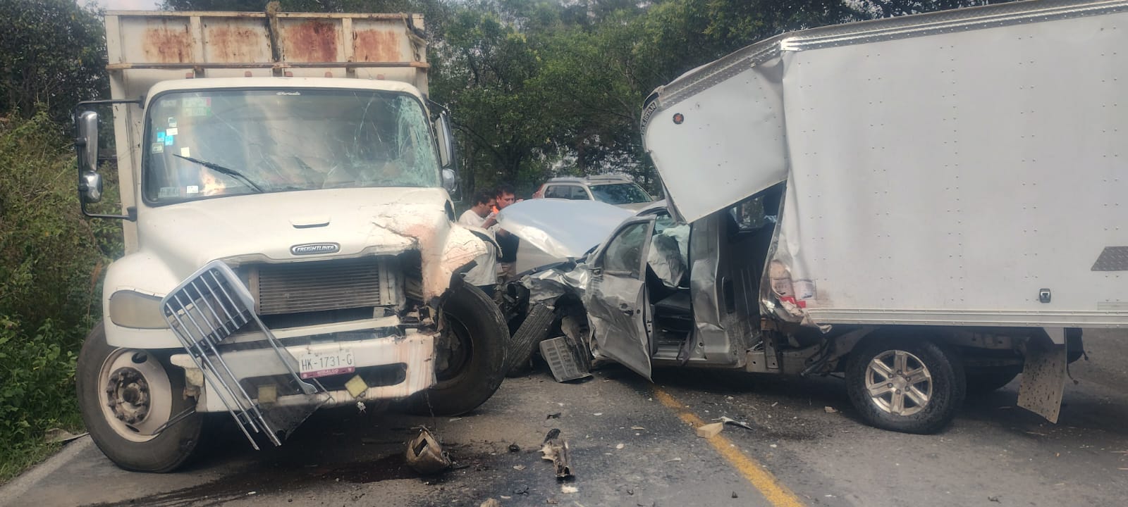 Accidente en la México-Tampico deja saldo de dos lesionados en Lolotla