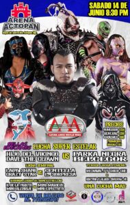 Este sábado vuelve la promotora Tiburón Jr. con un cartel de locura encabezado por el megacampeón Hijo del Vikingo, recién coronado y defendido en Triple A y WWE