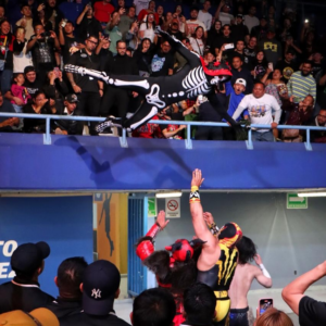 La nueva Parka, Octagón Jr. y Myzteziz Jr. vs Los Profanos (Chessman, Parka Negra y Belcegor) en la estelar.