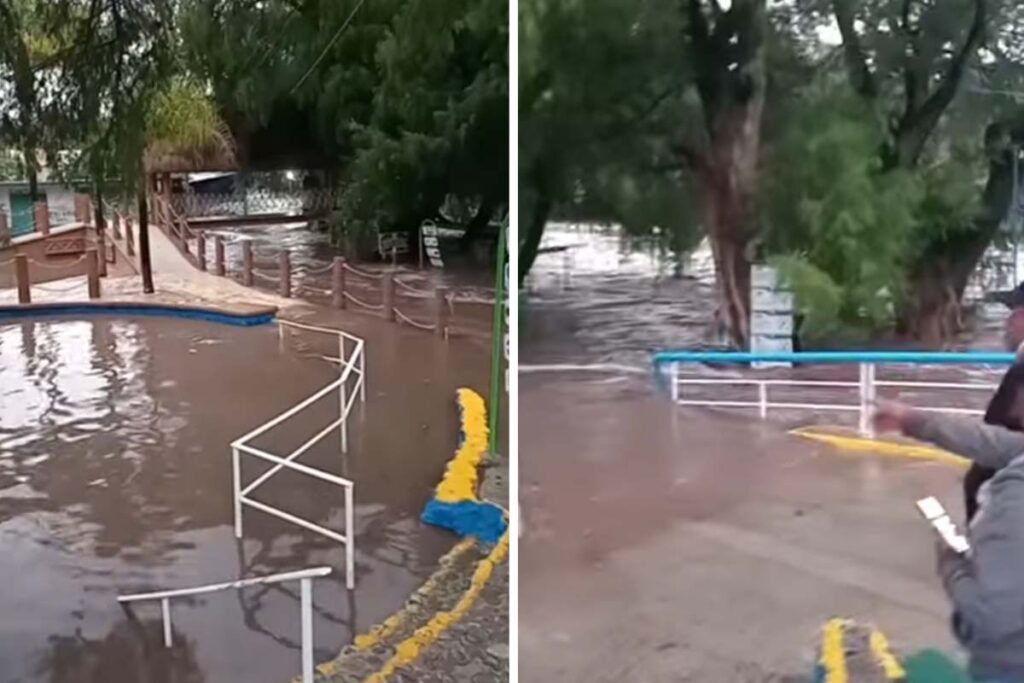El desbordamiento del río Tula también afectó al balneario Hemac