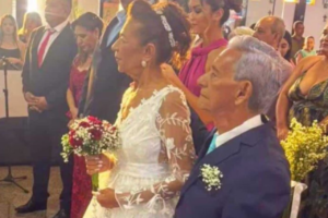 Después de una vida dedicada al servicio y la fe, la mujer brasileña celebró una boda con más de 200 invitados