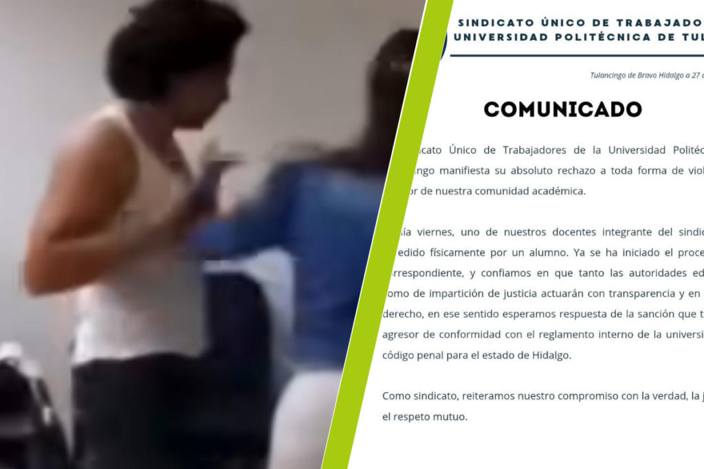 Comunicado de sindicatos tras caso de violencia en Tulancingo