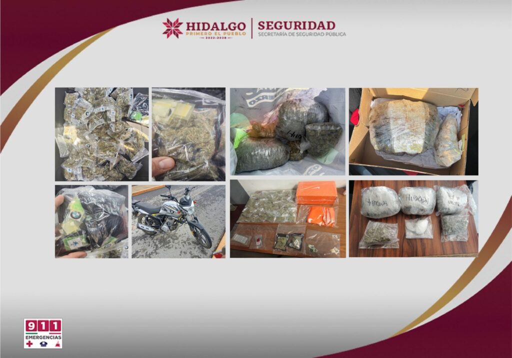 SSPH desmantela operaciones de narcotráfico en Pachuca y Zempoala, asegura marihuana y ‘cristal