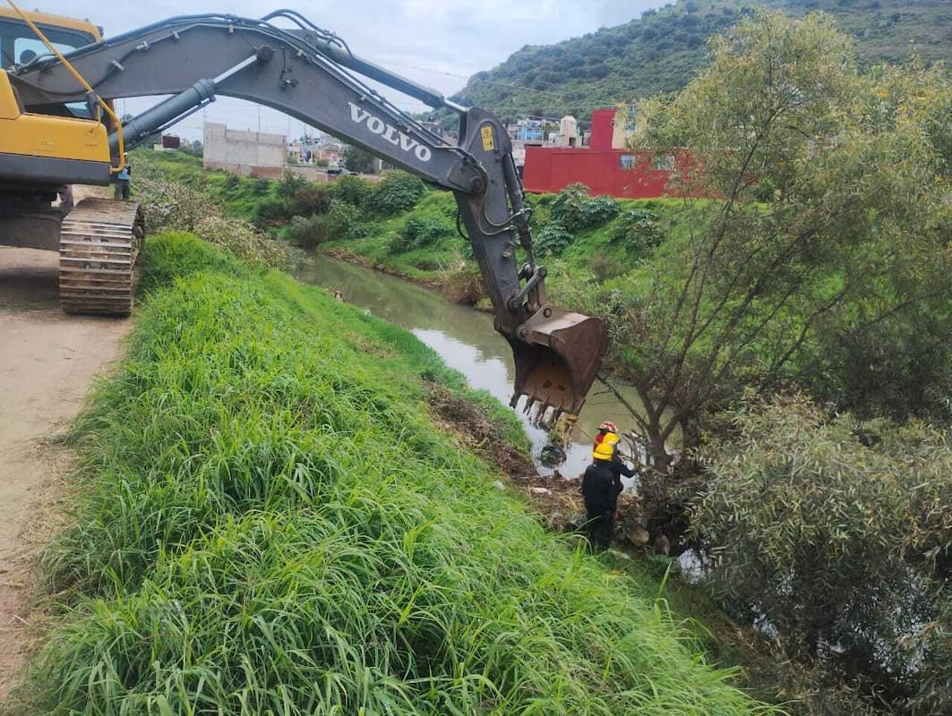 Las labores se desarrollan desde el fraccionamiento Los Sabinos hasta los gaviones de la colonia San Nicolás