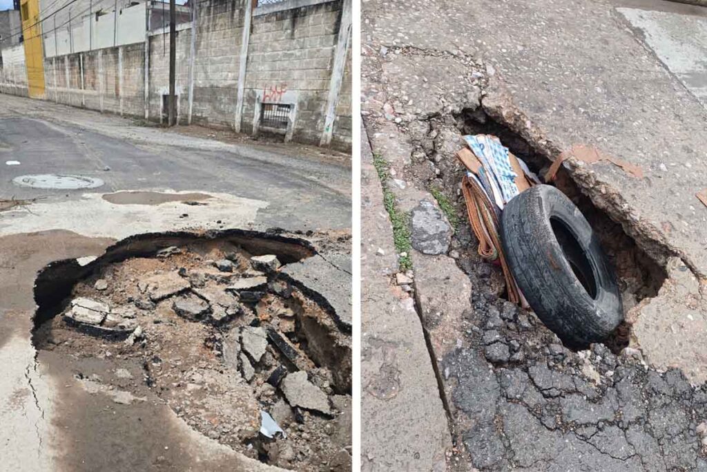 Por los trabajos continuos para desarrollar el Plan Hídrico de Tula, se han producido graves daños a la infraestructura pública 
