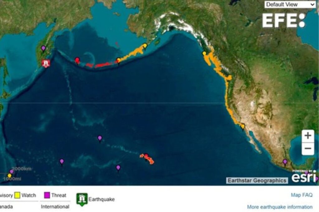 México entra en alerta por riesgo de tsunami en el Pacífico, tras sismo en Rusia
