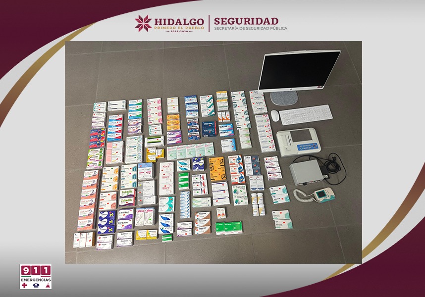 Medicamentos extraídos de consultorios de Pachuca y Actopan