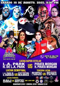  Este sábado 16 de agosto, la arena Actopan se encenderá con un cartel explosivo de la promotora Tiburón Jr.