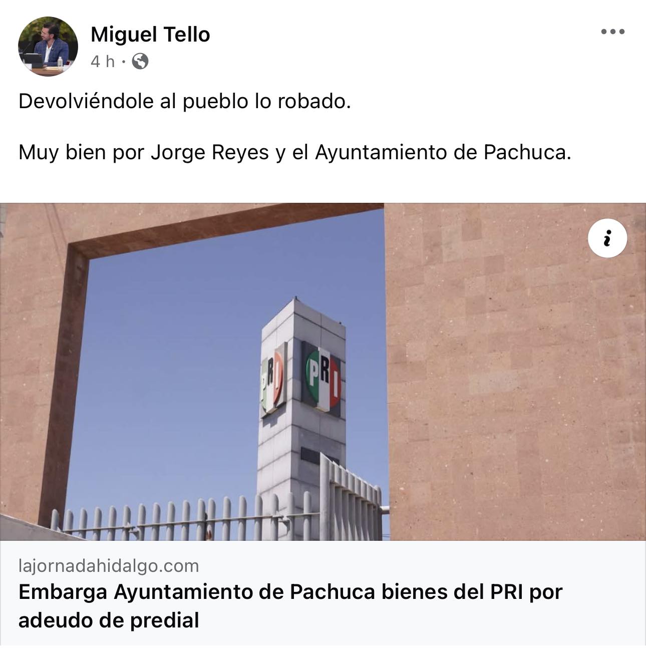 Miguel Tello provoca reacción del PRI por mensaje sobre “lo robado” / Captura de redes sociales 
