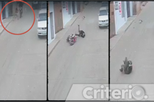 El percance ocurrió cuando un niño salió corriendo y fue impactado por una motocicleta en la colonia Vivero de la Loma