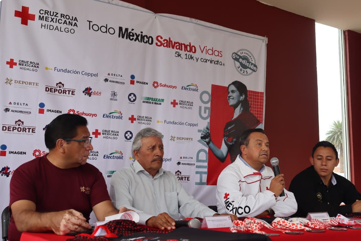 Autoridades de Cruz Roja anuncian la sexta edición de su carrera atlética en Pachuca