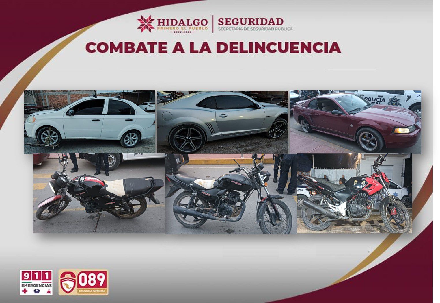 Operativo de SSPH en Tlaxcoapan dejó armas y vehículos asegurados