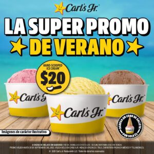 Hamburguesas de res o pollo empanizado, ¡tú eliges en Carl’s Jr.!