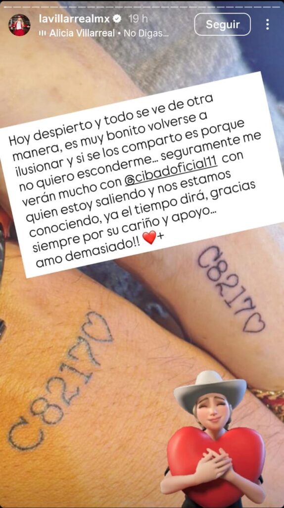 Alicia Villarreal comparte públicamente su historia de amor con Cibad Hernández