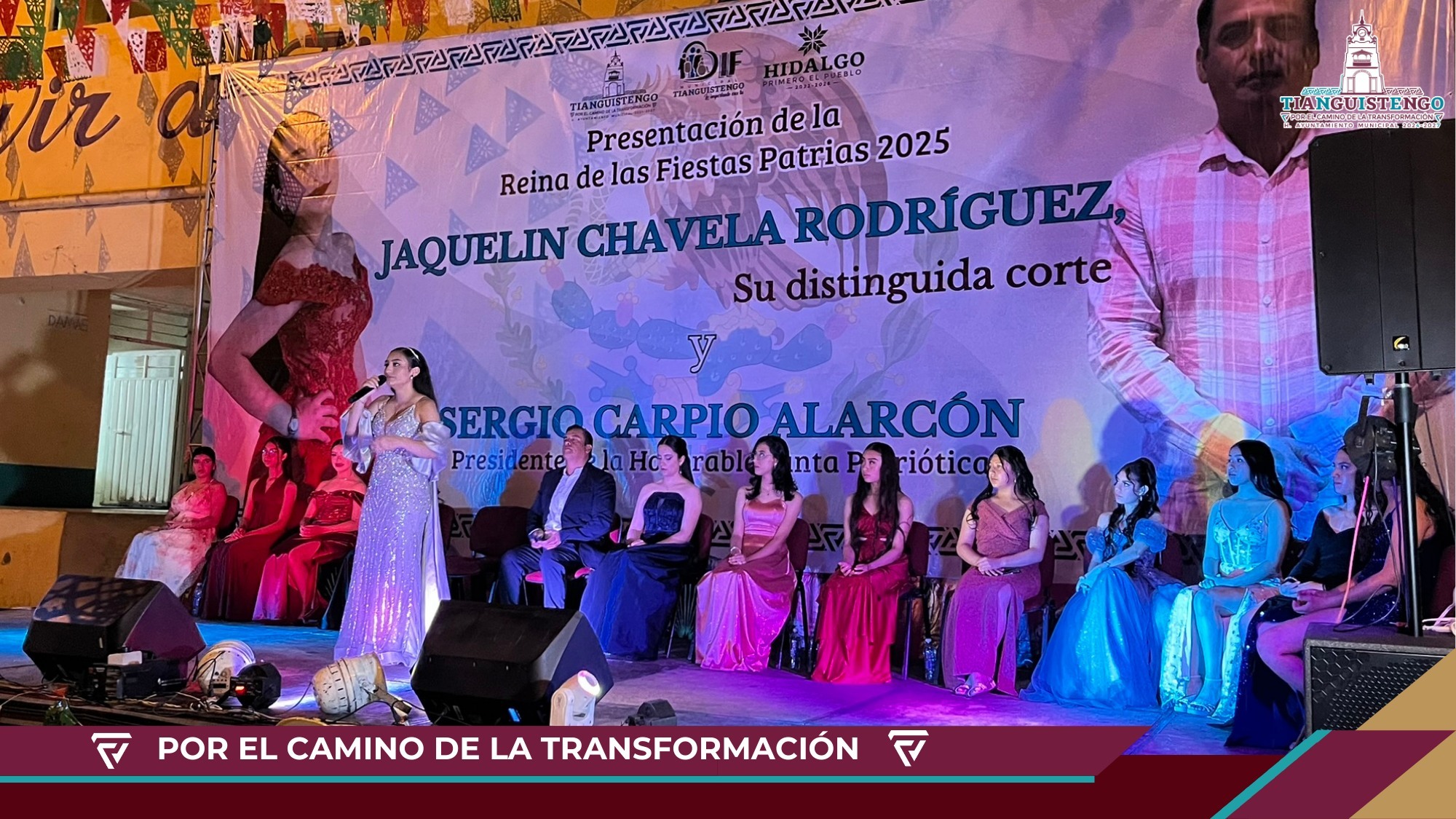 En días recientes, el municipio de Tianguistengo celebró la Gran Noche Mexicana, evento en el que se realizó la presentación oficial de la Reina de las Fiestas Patrias 2025 
