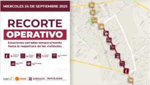 Estaciones del Tuzobús cerradas