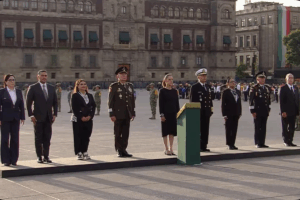 Autoridades civiles y militares acompañaron a Claudia Sheinbaum en la ceremonia