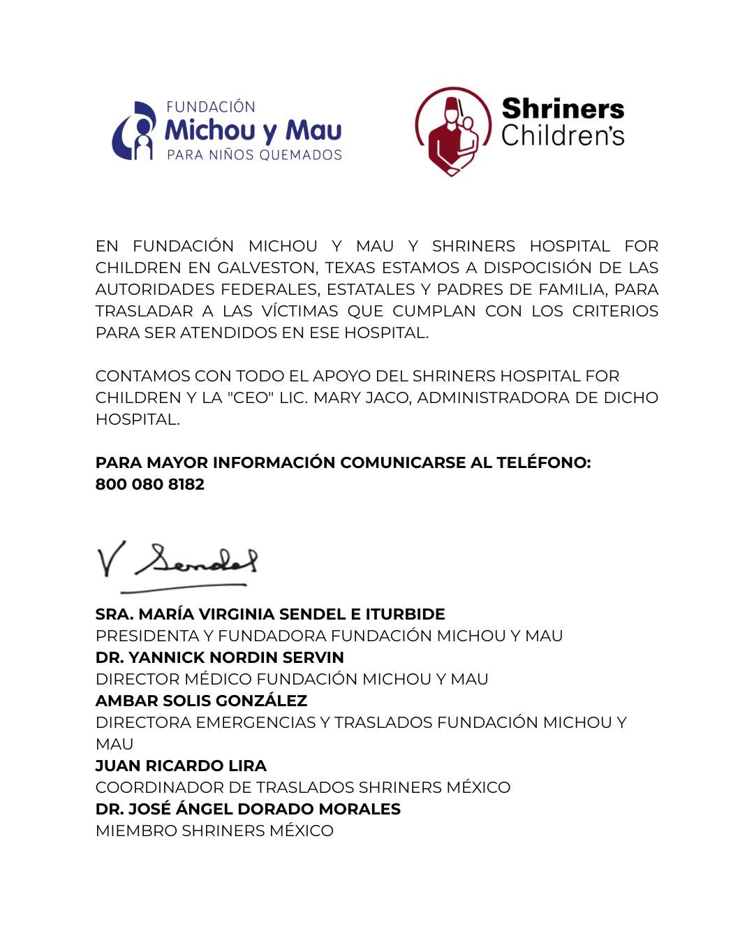 Fundación Michou y Mau respalda a familias afectadas por la explosión de pipa
