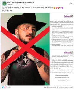 Colectivos feministas lanzaron una petición en Change.org para cancelar su presentación