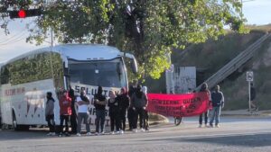 El Mexe protesta en Pachuca: estudiantes exigen entrega de autobuses