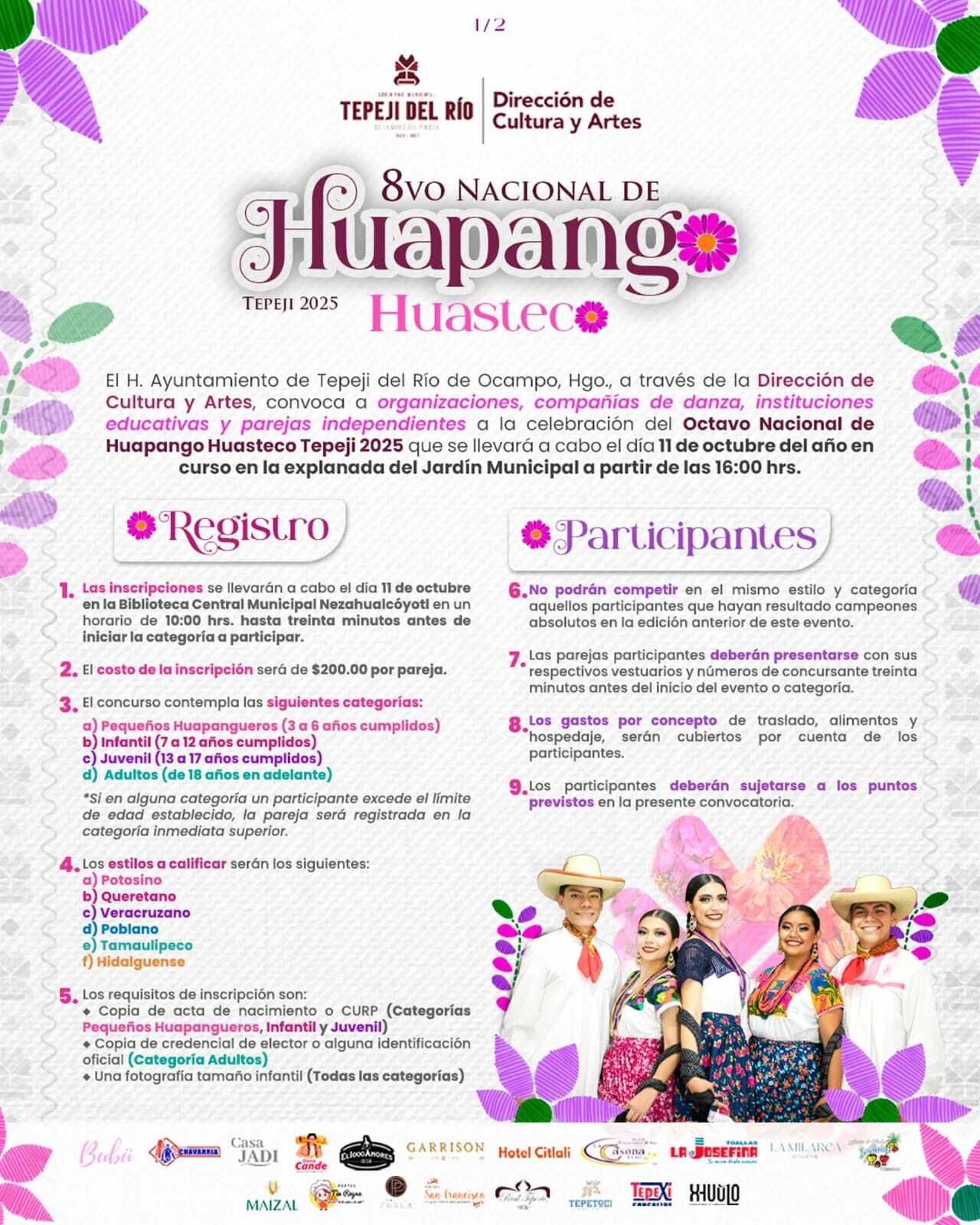 Autoridades de Tepeji presentan la convocatoria del Nacional de Huapango Huasteco 2025