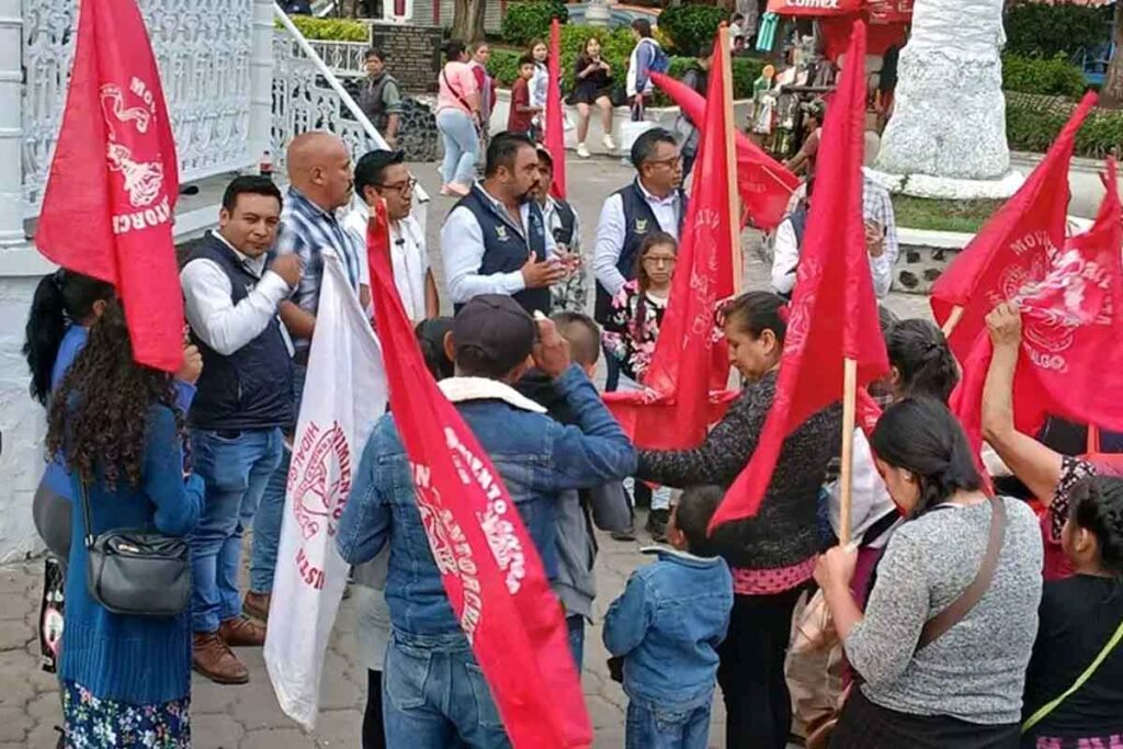 Los integrantes de Antorcha Campesina en Zacualtipán esperan que se etiqueten recursos para pavimentación y servicios básicos en sus colonias