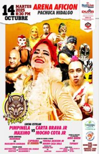 Lucha libre estelar en la arena Afición: talento local y figuras nacionales sobre el cuadrilátero