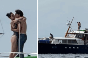 Las imágenes difundidas por Daily Mail muestran a la pareja disfrutando de un momento íntimo en Santa Bárbara