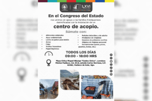 Se reciben alimentos no perecederos, agua, productos de higiene, medicinas y herramientas de limpieza