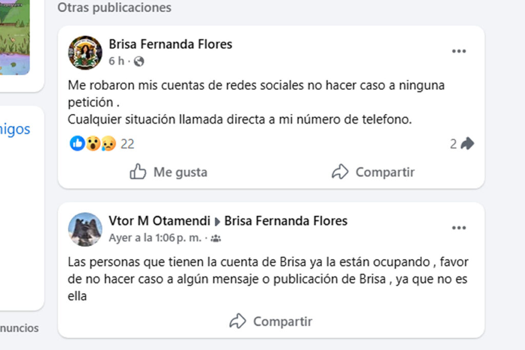 Seguidores y activistas alertaron sobre la intervención a las cuentas de Brisa del Maguey