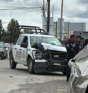 El incidente se presentó en el bulevar Nuevo Hidalgo, interrumpiendo brevemente el tráfico.