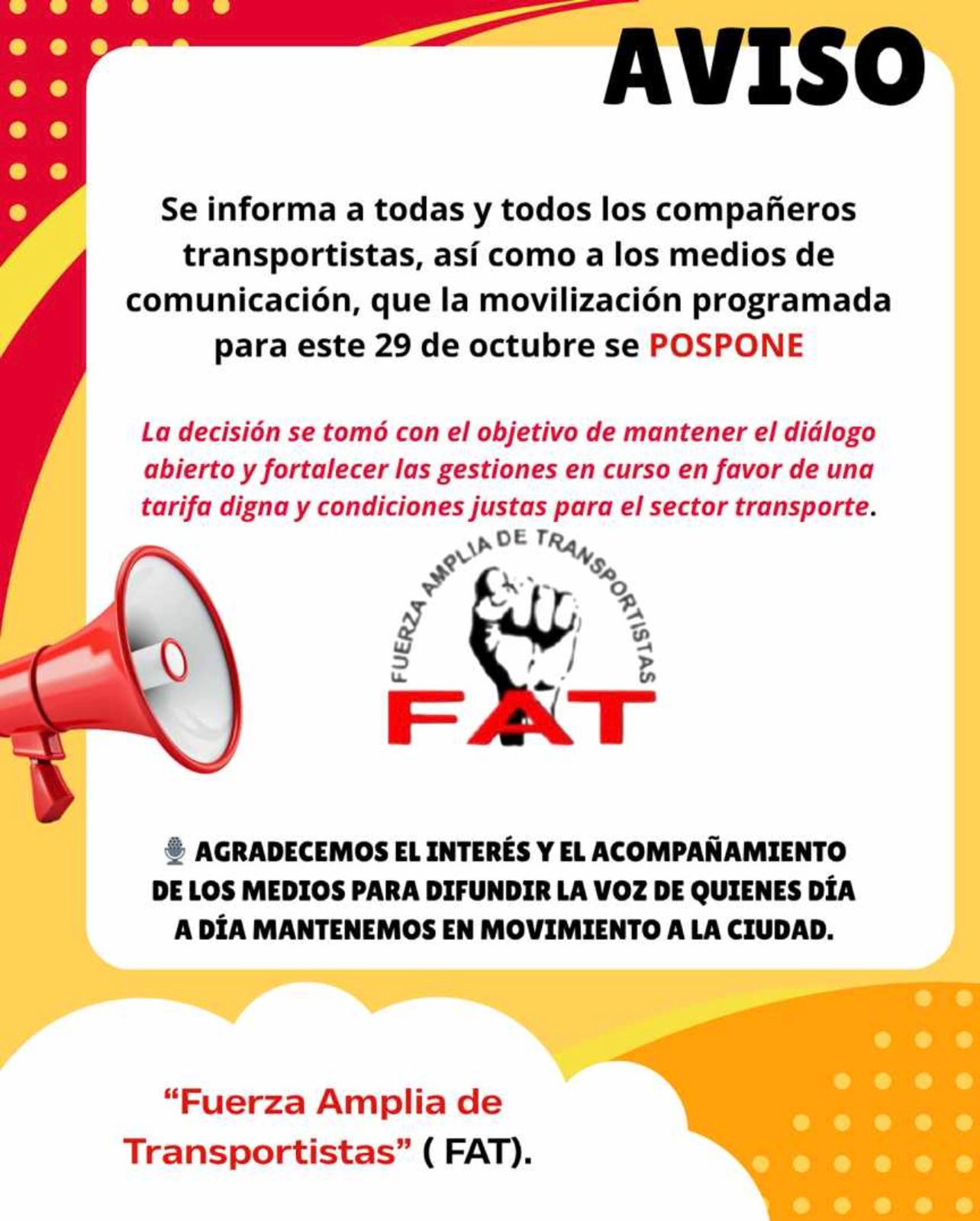 La jefa de Gobierno espera llegar a un acuerdo con los transportistas antes del megabloqueo