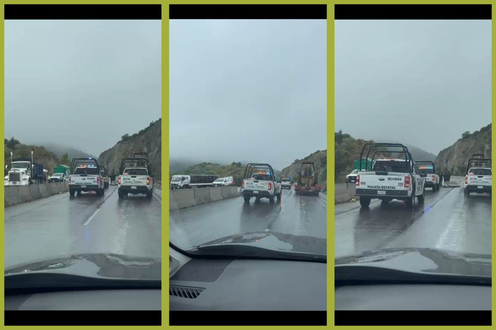 Autoridades pidieron manejar con precaución durante lluvias en Mineral del Monte.