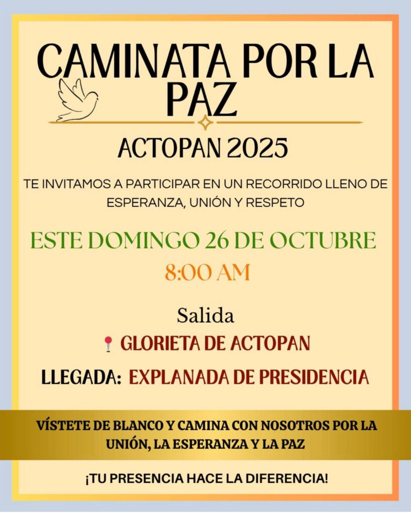 Caminata por la paz en Actopan