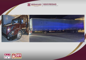 Autoridades localizaron un semirremolque y una placa con reporte de robo en Tlaxcala