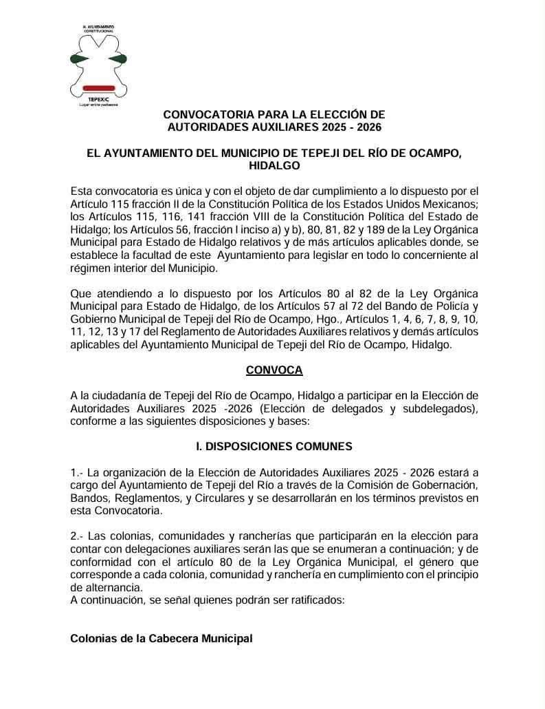 Según los lineamientos, las autoridades auxiliares actuales no pueden reelegirse | Foto: Especial