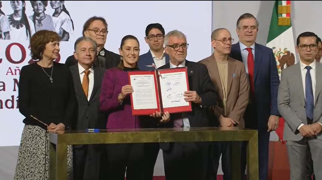 Sheinbaum firma convenio con el Centro de Supercomputación de Barcelona en apoyo a la ciencia y tecnología mexicana