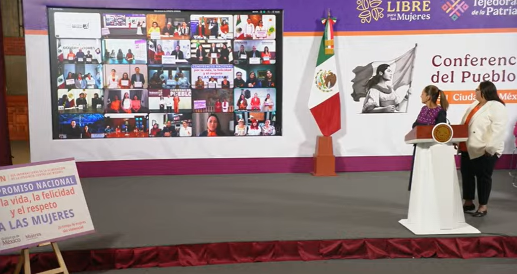 Gobernadores se enlazaron para informar avances en atención a las mujeres