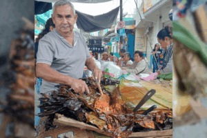 “Antes se horneaba en piedra, ahora en tabique, pero el sabor sigue igual”, dice Nabor Hernández