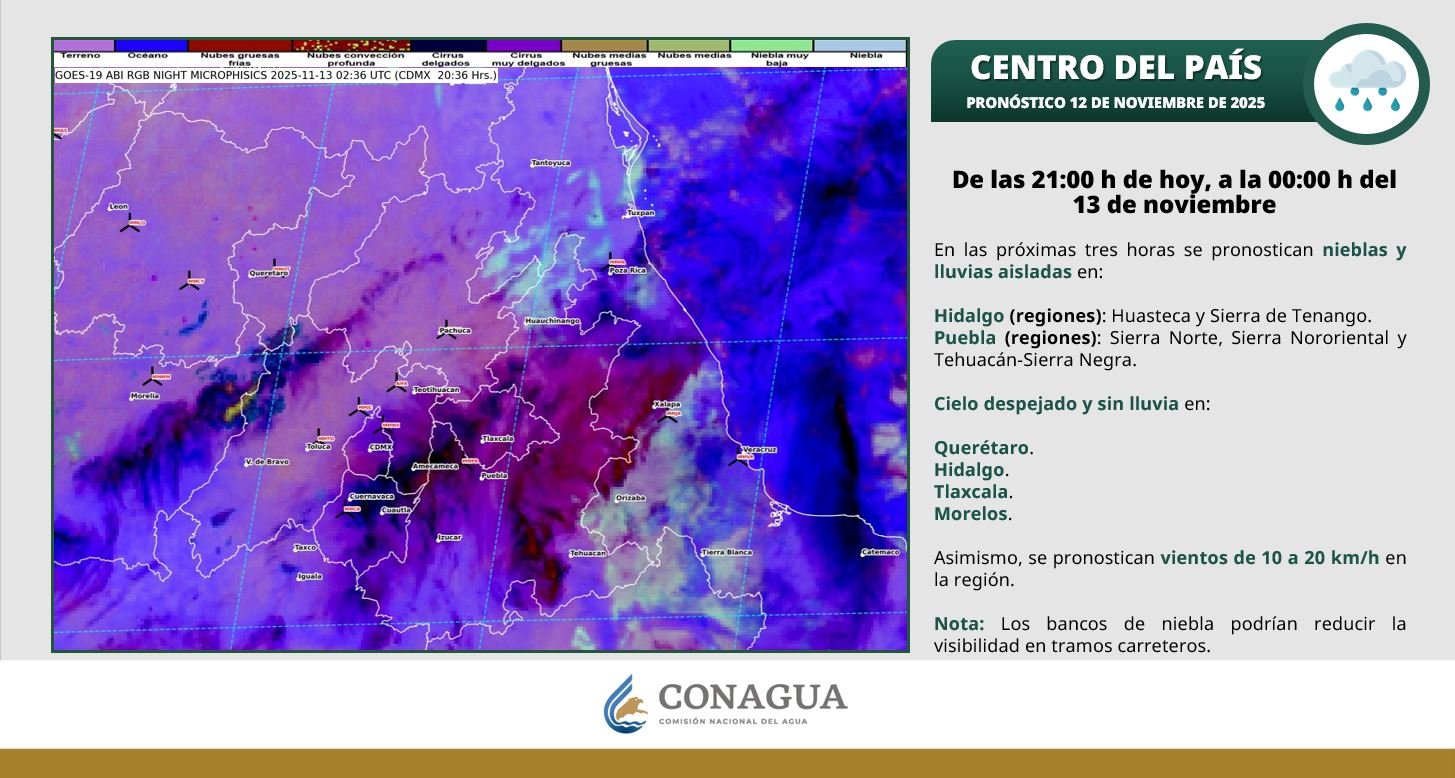 Pachuca tendrá amanecer frío con mínimas cercanas a los 2 grados.