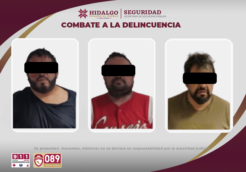Tres personas fueron aseguradas por su presunta relación con un robo vehicular