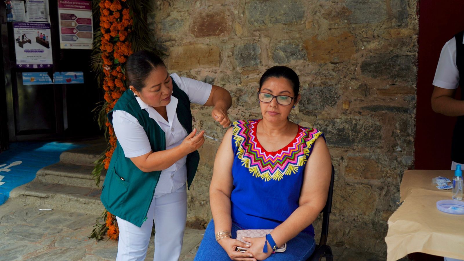 Personal de salud aplicó vacunas en Huejutla durante la jornada preventiva