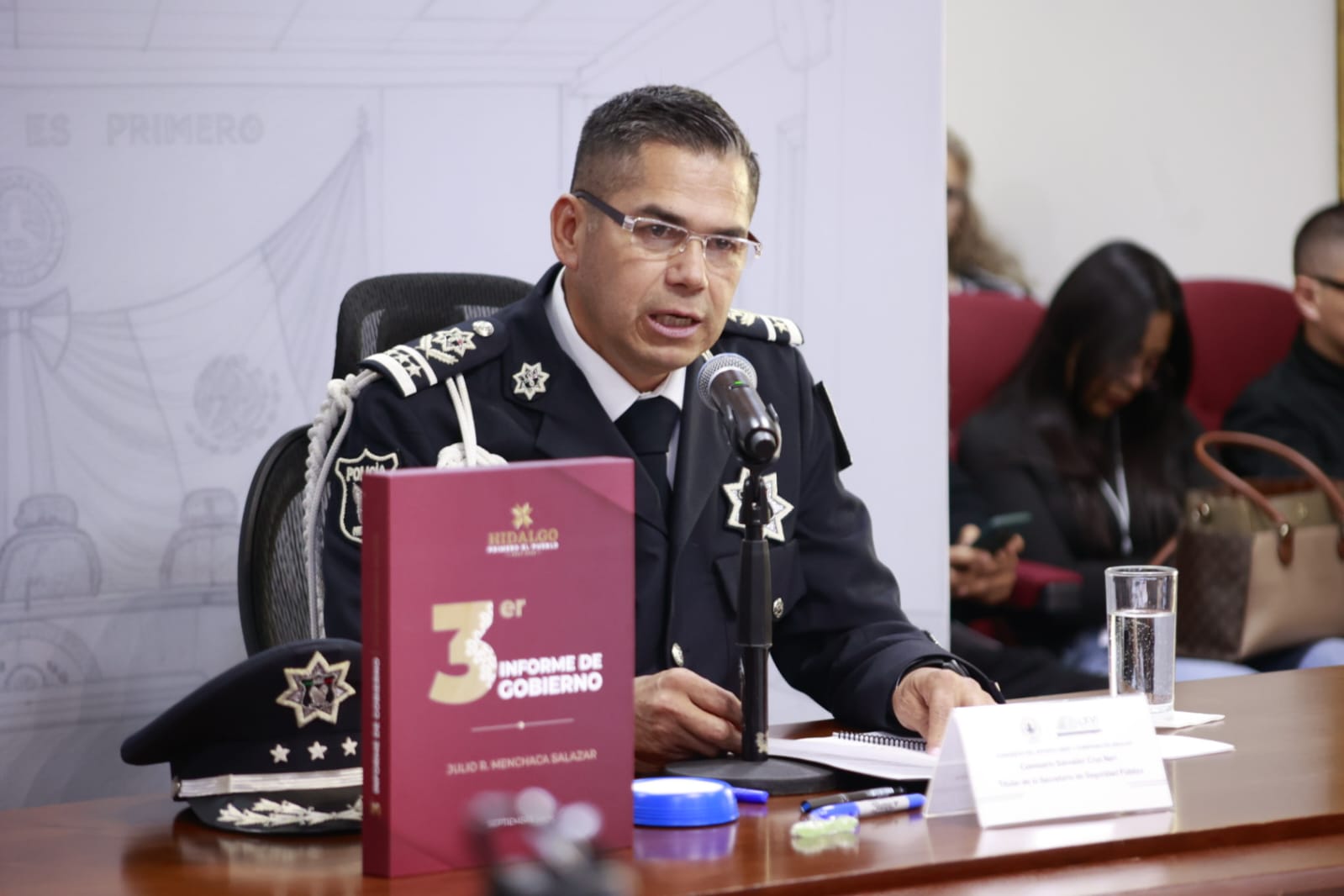 Comparecencia en el Congreso por parte del secretario de seguridad pública de Hidalgo